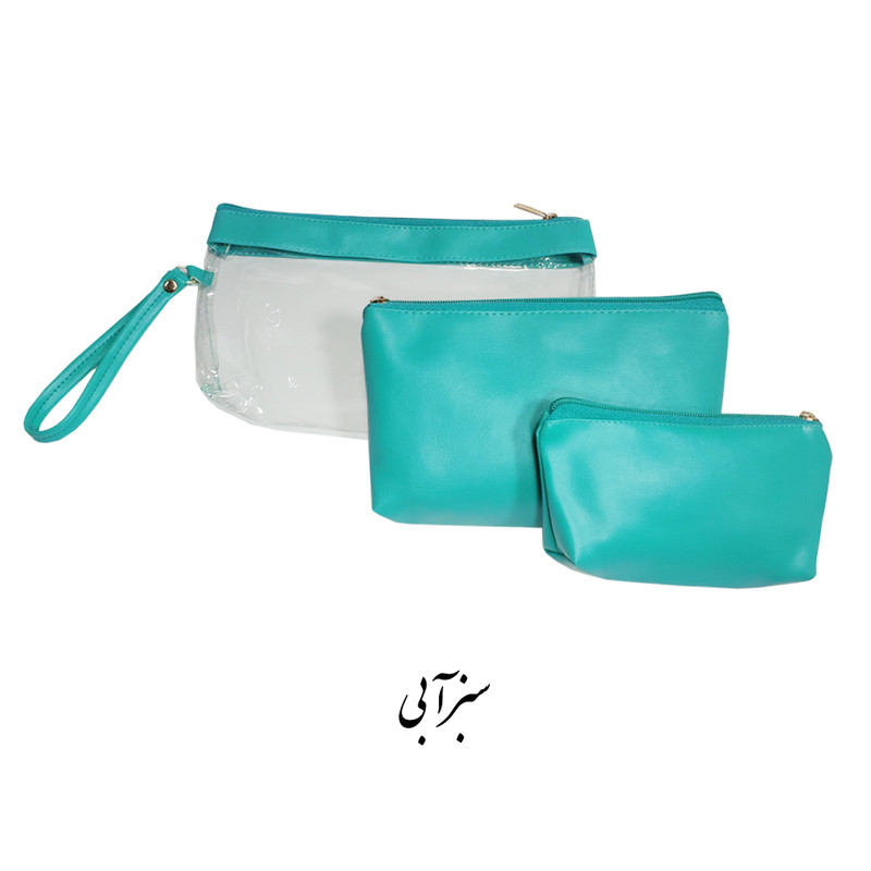 کیف لوازم آرایش زنانه مدل 1003 مجموعه 3 عددی