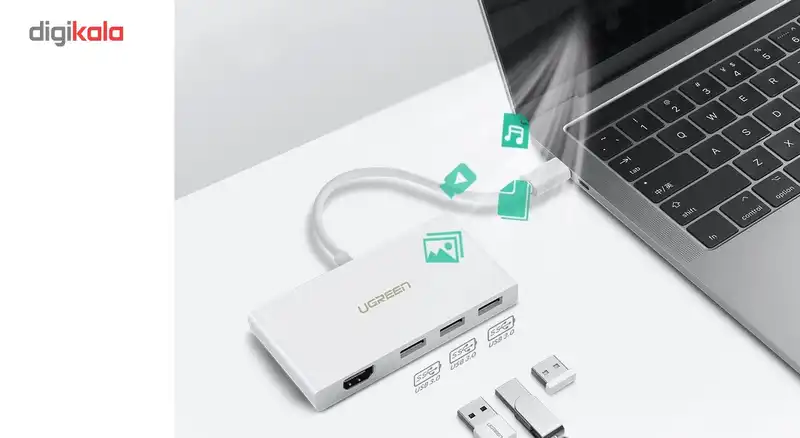 هاب USB-C چهار پورت یوگرین مدل 40374