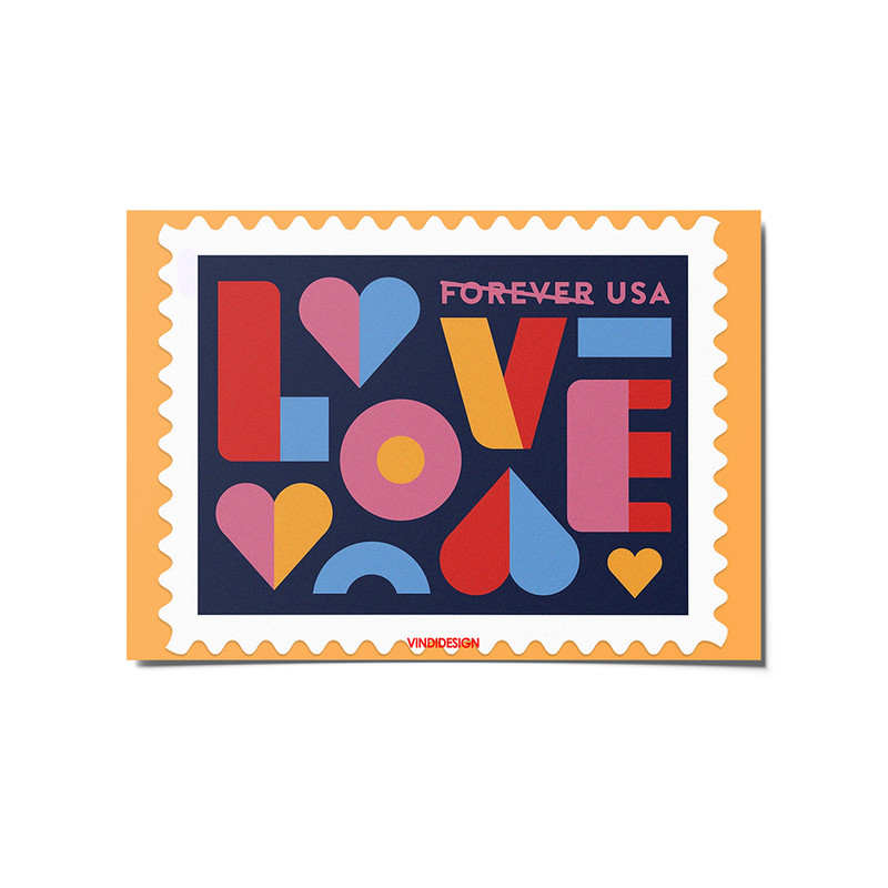 کارت پستال ویندی دیزاین مدل POSTVINDI 0072 love