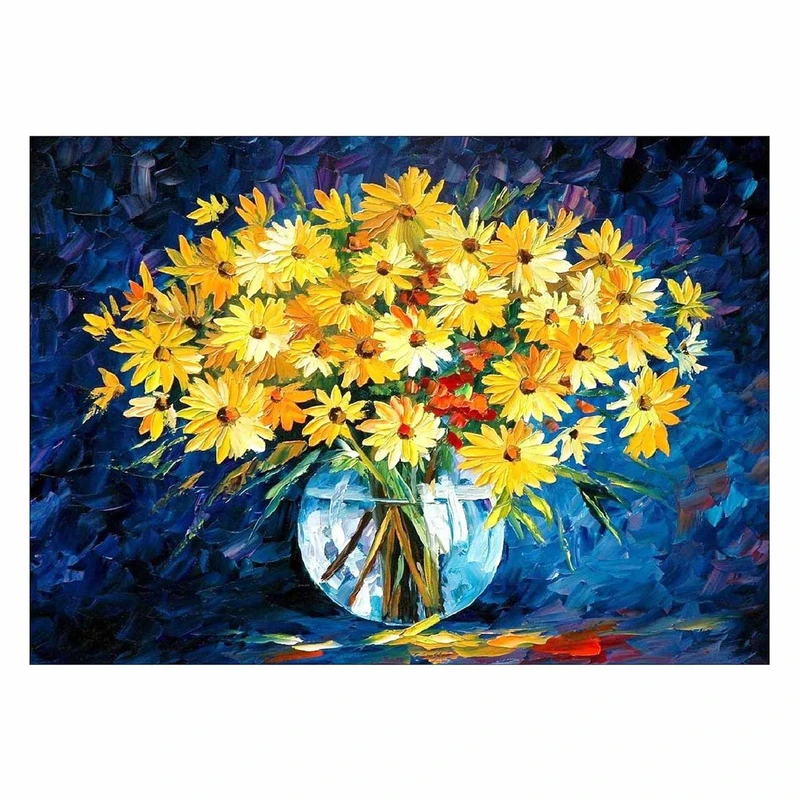 تابلو شاسی ونسونی طرحFollower Painting سایز 30x40 سانتی متر