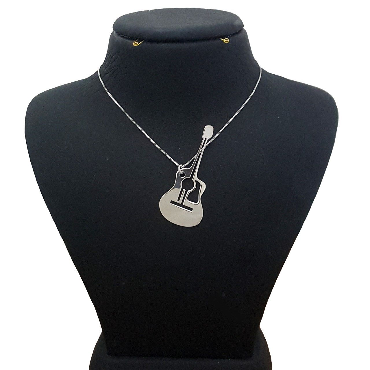 گردنبند نقره ترمه مدل گیتار ASE1 -  - 1