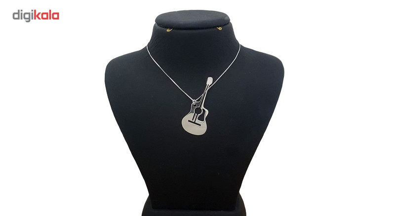 گردنبند نقره ترمه مدل گیتار ASE1