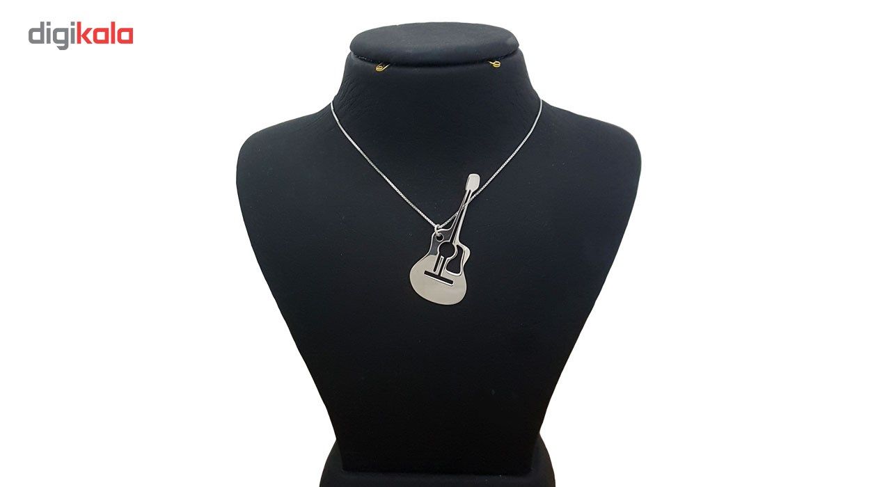 گردنبند نقره ترمه مدل گیتار ASE1 -  - 2