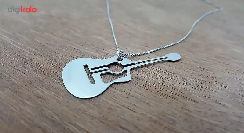 گردنبند نقره ترمه مدل گیتار ASE1