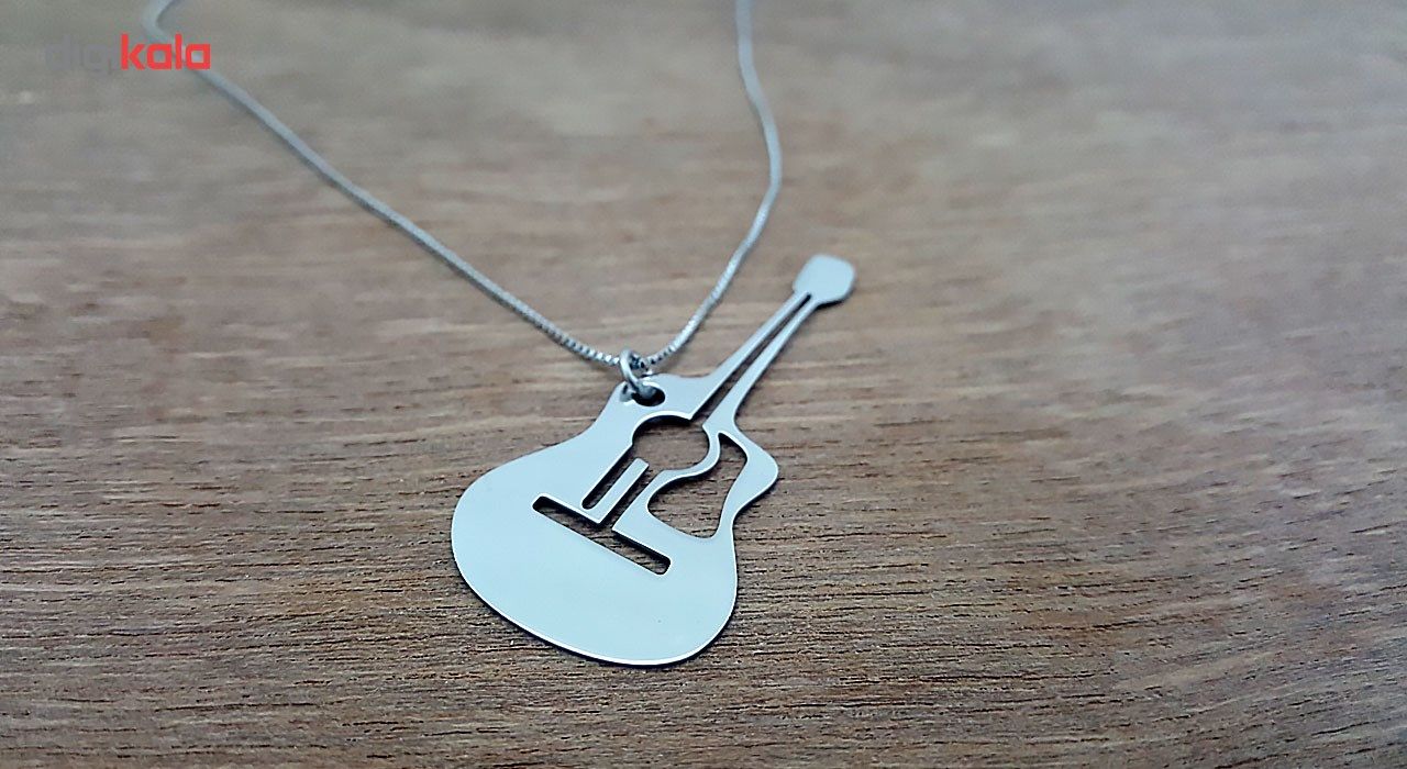گردنبند نقره ترمه مدل گیتار ASE1 -  - 3