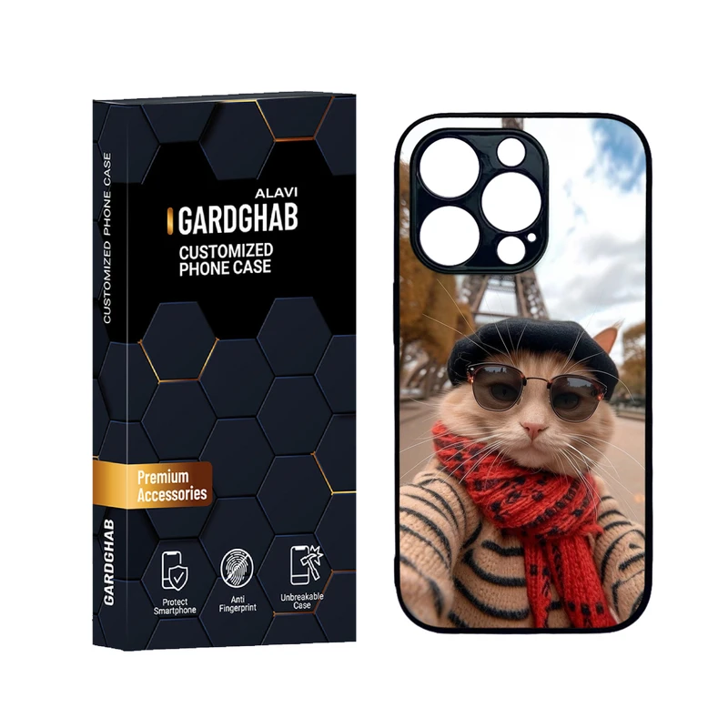 کاور گارد قاب علوی مدل دورژله ای هنری مناسب برای گوشی موبایل اپل iPhone 14 Pro Max