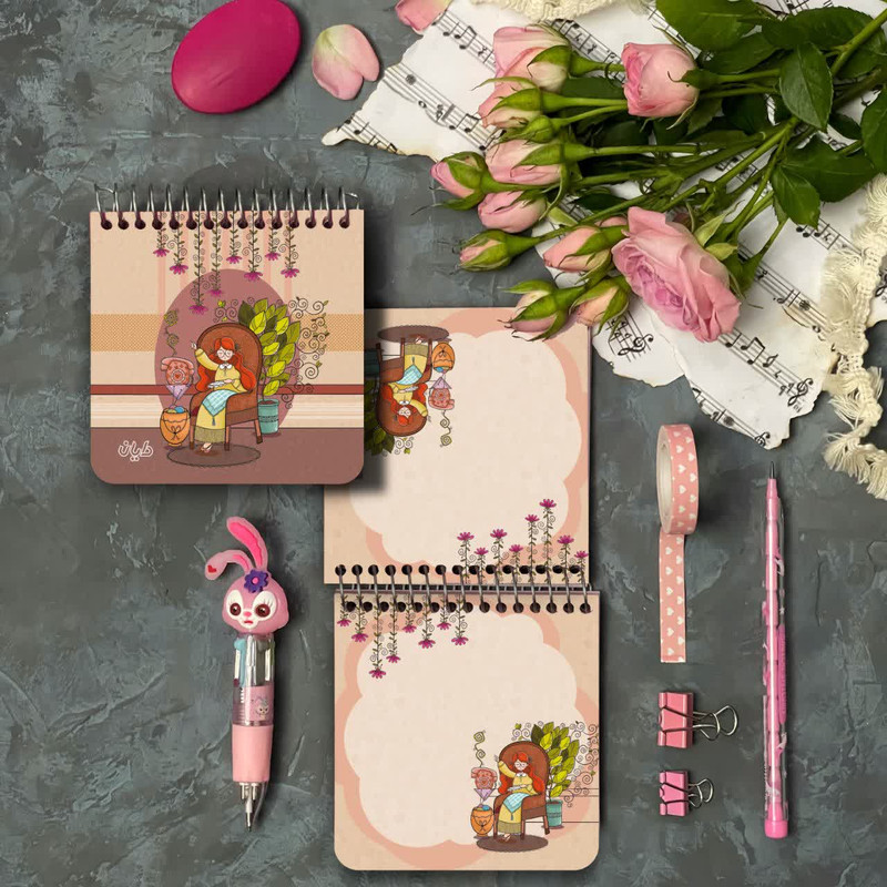 دفترچه یادداشت ۸۰ برگ دایان مدل حاشیه دار کد ۴۱۷۶۲ بسته ۶ عددی