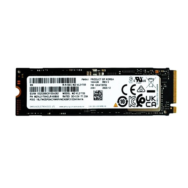 اس اس دی اینترنال سامسونگ مدل PM9A1 PCIe® 4.0 NVMe M.2 2280 ظرفیت 1 ترابایت