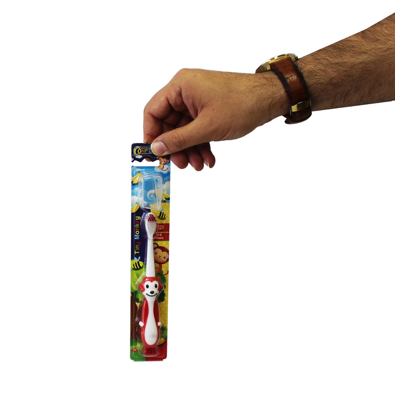 مسواک کودک کانفیدنت مدل TINY-MONKEY با برس خیلی نرم