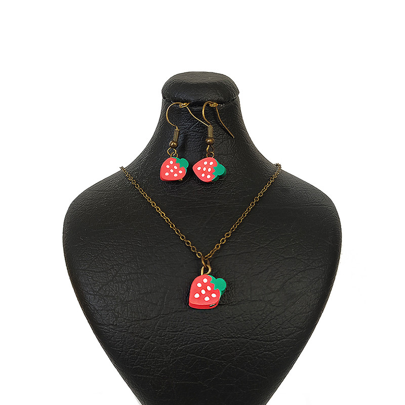 نیم ست دخترانه مدل توت فرنگی