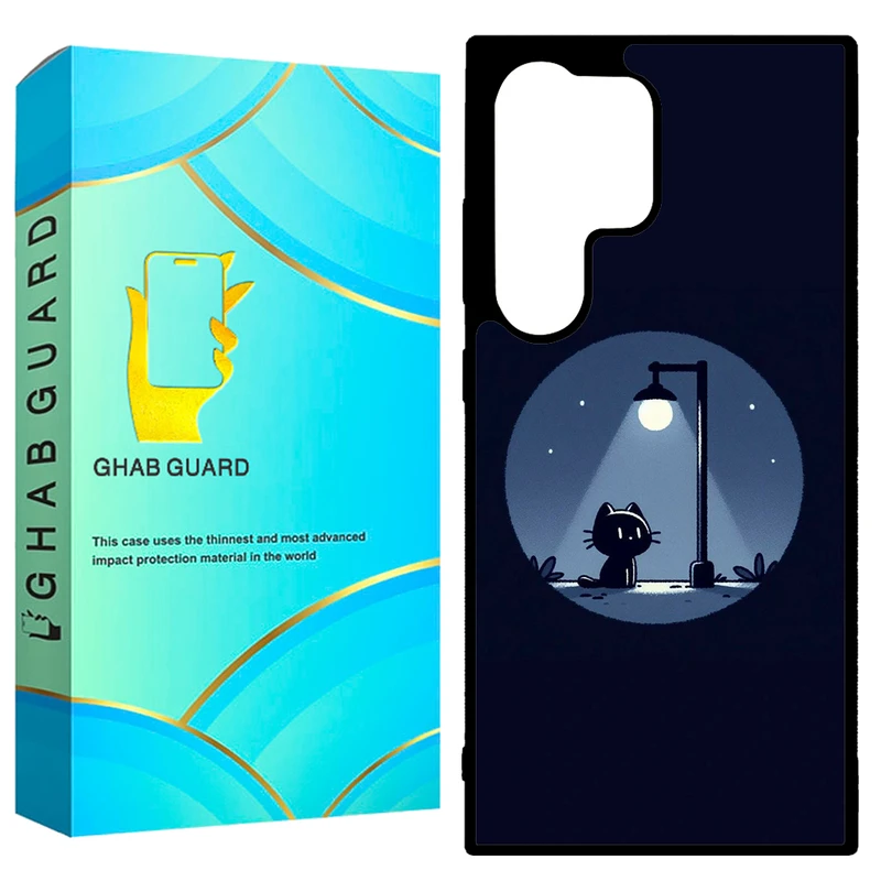 کاور قاب گارد طرح گربه و شب مدل GCHPD24U مناسب برای گوشی موبایل سامسونگ Galaxy S24 Ultra 5G