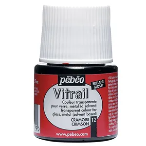 رنگ ویترای پ ب او شفاف مدل Vitrail Crimson 12 حجم 45 میلی لیتر