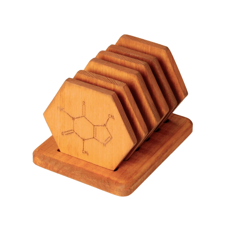 زیر لیوانی مدل شش ضلعی بسته 6 عددی 