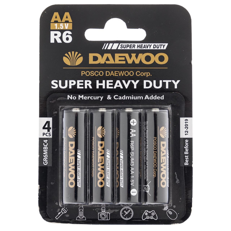 باتری قلمی دوو مدل Super Heavy Duty بسته 4 عددی
