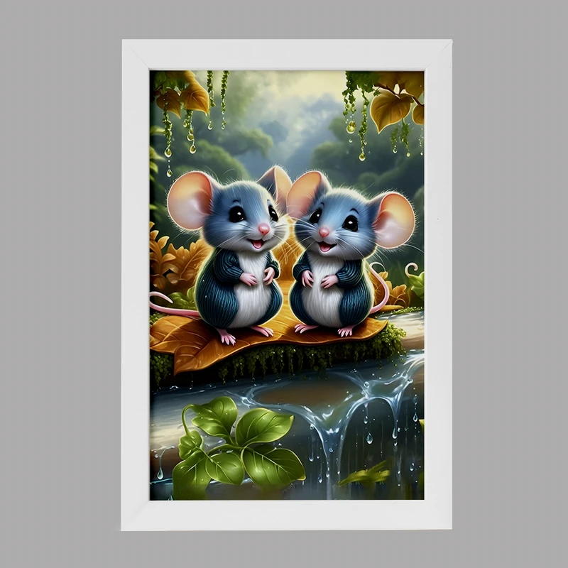 تابلو خندالو مدل موش های بامزه کد F6760