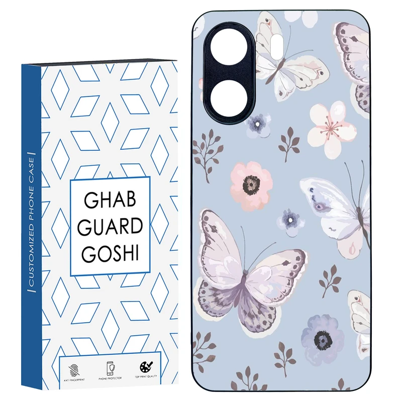 کاور قاب گارد گوشی طرح پروانه  کد TPU-004 مناسب برای گوشی موبایل شیائومی REDMI 13C / POCO C65