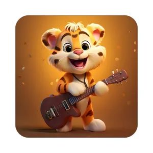 زیر لیوانی کاکتی طرح حیوانات کارتونی مدل mp27842