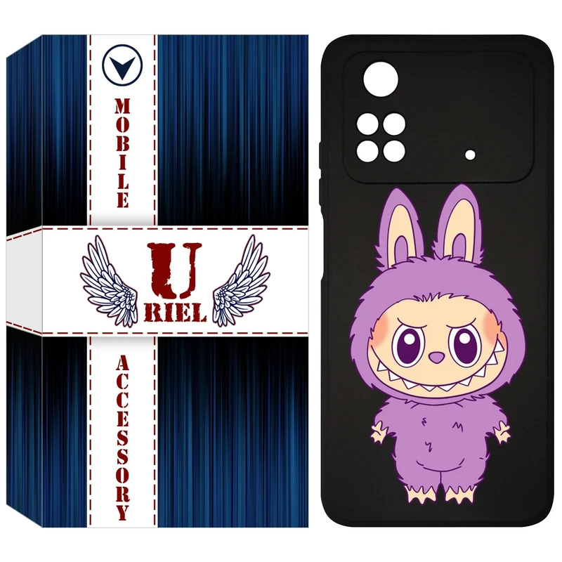 کاور یوریل قاب مدل KSH کد 150 طرح عروسک لبوبو مناسب برای گوشی موبایل شیائومی Poco M4 Pro 4G