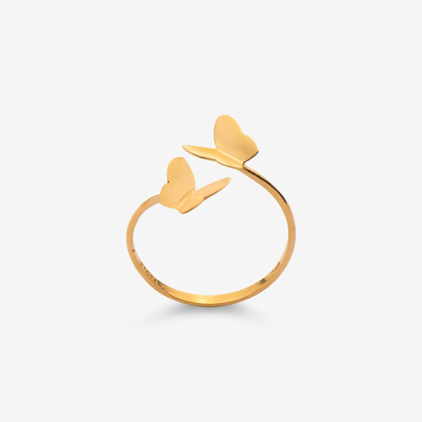 انگشتر طلا 18 عیار زنانه گلدم مدل R347024 سایز 56