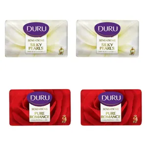 صابون شستشو دورو مدل PURE ROMANCE SILKY PEARLS وزن 90 گرم مجموعه 4 عددی