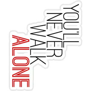 استیکر لپ تاپ طرح You'll Never Walk Alone کد ST2083