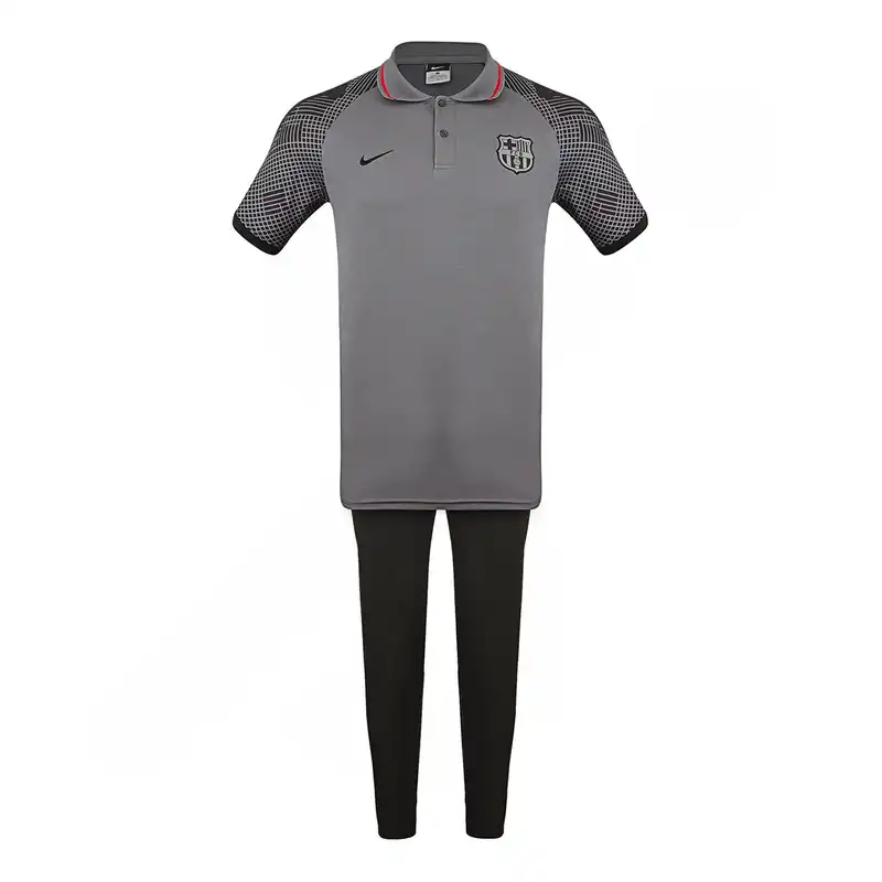ست پولوشرت و شلوار ورزشی مردانه مدل  فوتبال هتلی بارسلونا NK-8102