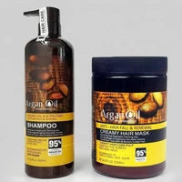 شامپو تقویتکننده و ترمیمکننده مو لایتنس مدل argan حجم 900 میلیلیتر به همراه ماسک مو لایتنس مدل argan oil حجم 1000 میلیلیتر، حاوی روغن آرگان طبیعی، فاقد سولفات، مناسب موهای آسیب دیده و رنگ شده