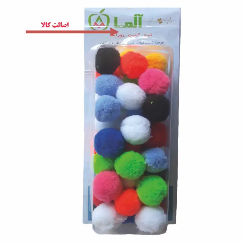 توپک پوم پوم آلما کد b40 بسته 40 عددی
