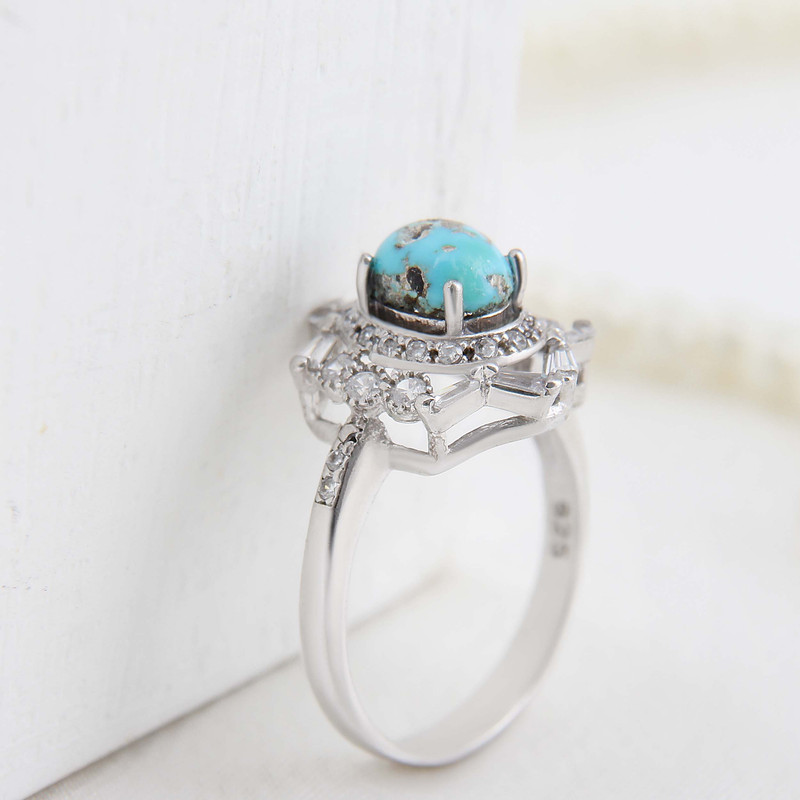 انگشتر نقره زنانه بازرگانی میلادی مدل فیروزه طبیعی نیشابور قالب جواهری روکش رادیوم کد AWR_1641 انگشتر نقره زنانه بازرگانی میلادی مدل فیروزه طبیعی نیشابور قالب جواهری روکش رادیوم کد AWR_1641