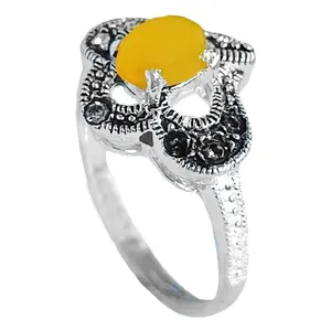 انگشتر نقره زنانه مدل عقیق شرف الشمس کد SHW6027