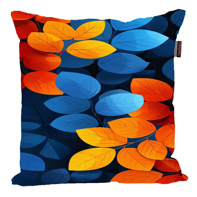 کوسن پاد آفرین مدل فانتزی طرح برگ رنگی کد 2508