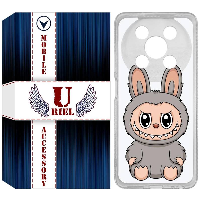 کاور یوریل مدل Clear کد 142 طرح لبوبو Labubu مناسب برای گوشی موبایل وکال V2 / V2 Lite