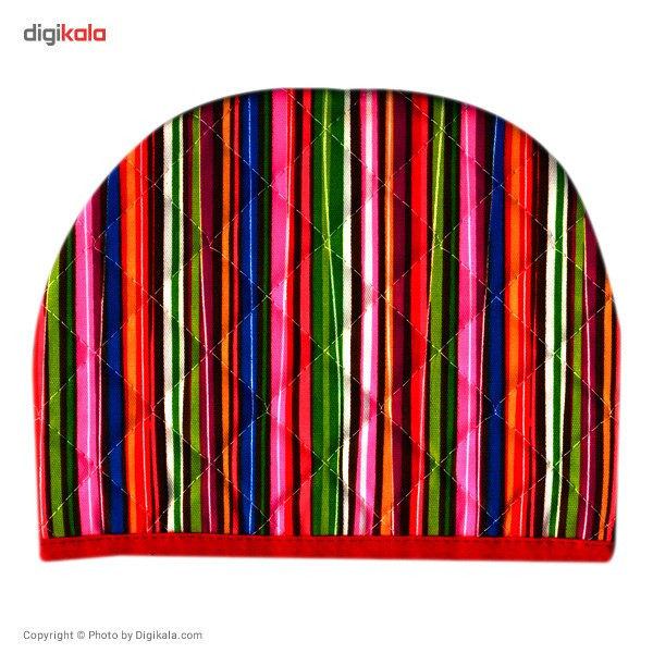 روقوری کتان رزین تاژ طرح راه راه رنگی