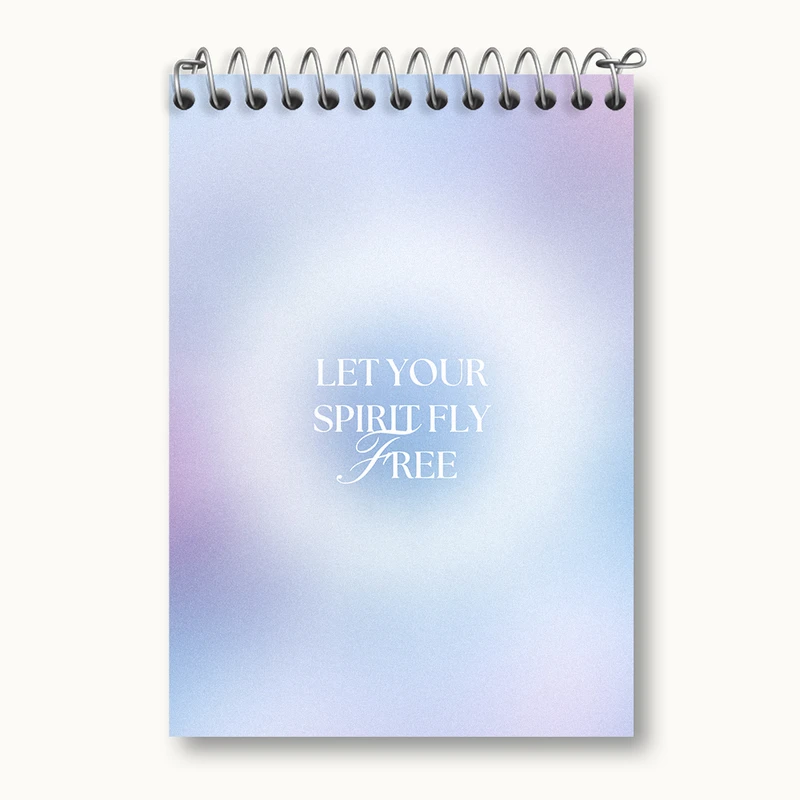دفتر یادداشت 50 برگ خندالو طرح Let Your Spirit Fly Free کد N2363