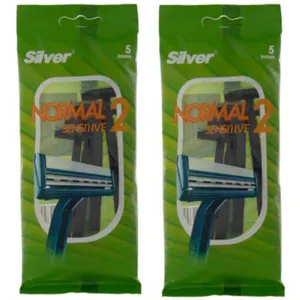 خودتراش سیلور مدل Normal 2 Sensitive مجموعه 10 عددی 