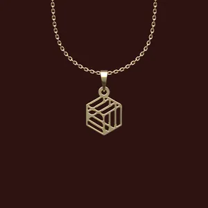 گردنبند طلا 18 عیار زنانه مدوپد مدل مکعب کد X2-1-1155