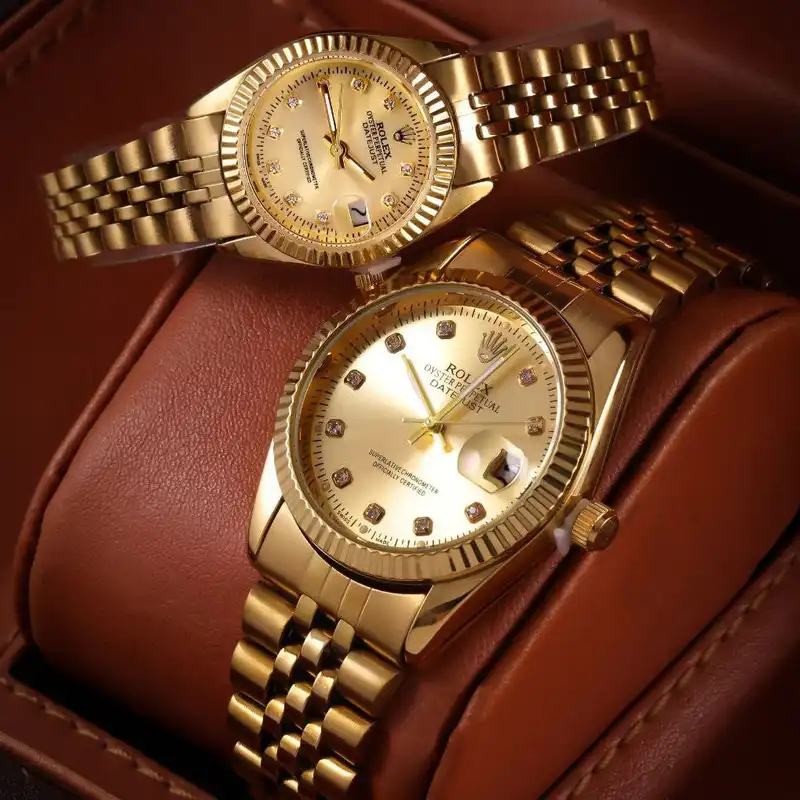 ست ساعت مچی عقربه ای  زنانه و مردانه  مدل دیت جاست کد al03