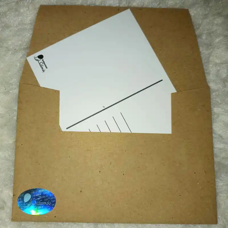 کارت پستال بادکنک آبی طرح تولد مدل B8