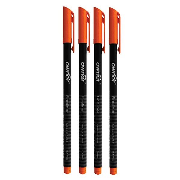 روان نویس اونر مدل Black Body 0.4 Orange - بسته 4 عددی