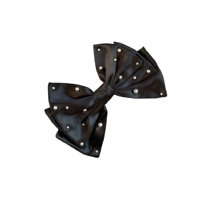 گیره مو زنانه مدل فرانسوی پاپیونی مرواریدی کد np370