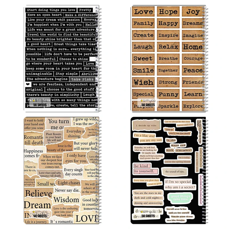 دفتر نقاشي 50 برگ کارنيکا طرح English word کد 10894 مجموعه 4 عددی