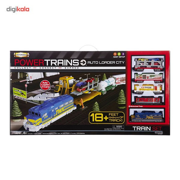 ست قطار شهری جکس پسفیک 56 تکه مدل Auto Loader City