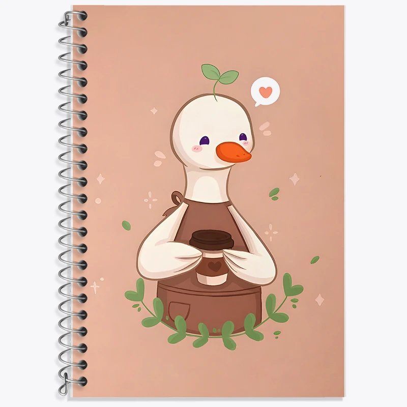 دفتر زبان 50 برگ خندالو مدل سه خط طرح اردک باریستا کد F6133