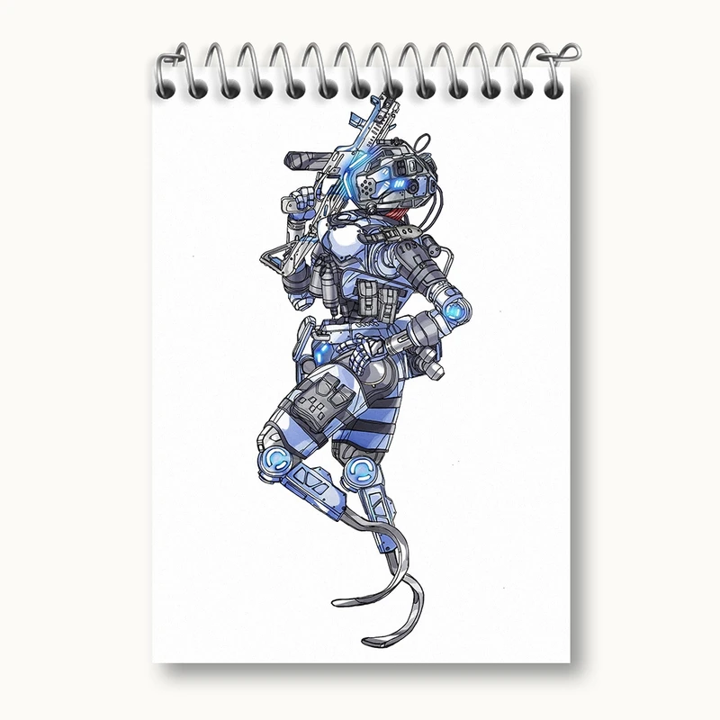 دفتر یادداشت 50 برگ خندالو مدل بازی تایتان فال (Titanfall) کد 32604