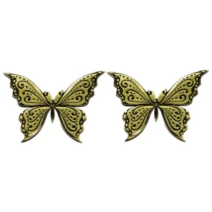 گوشواره نقره زنانه دلی جم طرح  پروانه  کد D 486