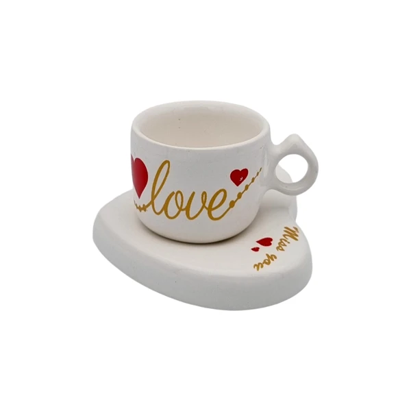 فنجان و نعلبکی مدل قلبی کد 14121xLove