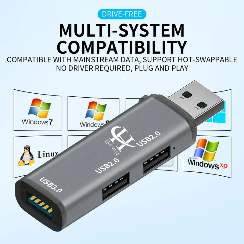 عکس شماره 5 : هاب 3 پورت usb 3.0 هارمن مدل hi speed-hub100