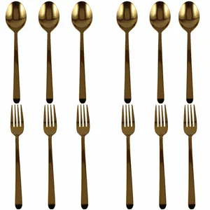 سرویس قاشق و چنگال 12 پارچه ورسامدل Gold
