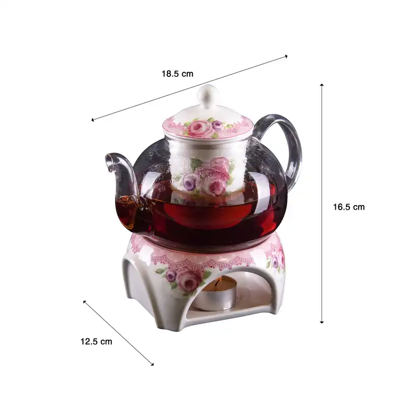 قوری و وارمر قوری گلد کیش مدل دیکال کد GK615410