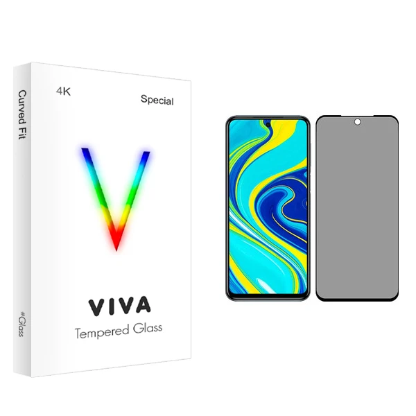 محافظ صفحه نمایش حریم شخصی ویوا مدل 4K مناسب برای گوشی موبایل شیائومی Redmi Note 9 Pro Max